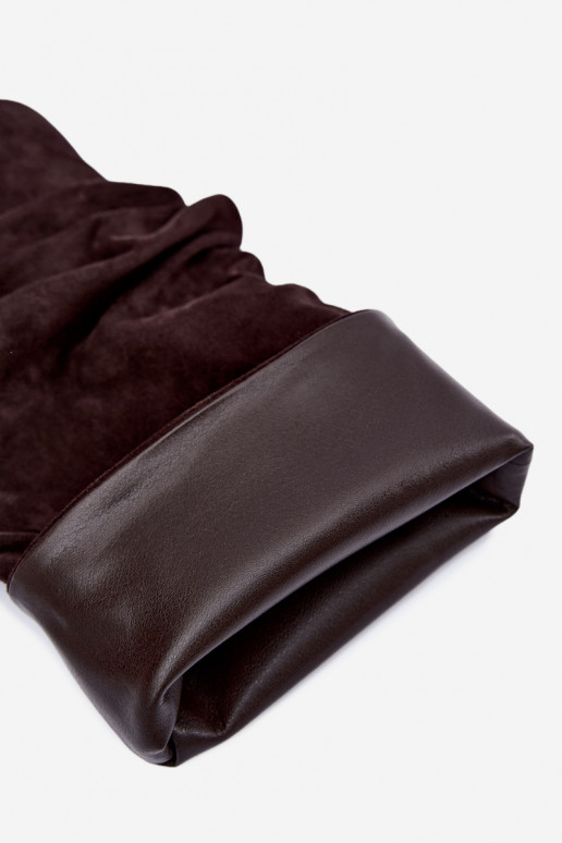 Botas de chocolate de cano alto com saltos finos Balira