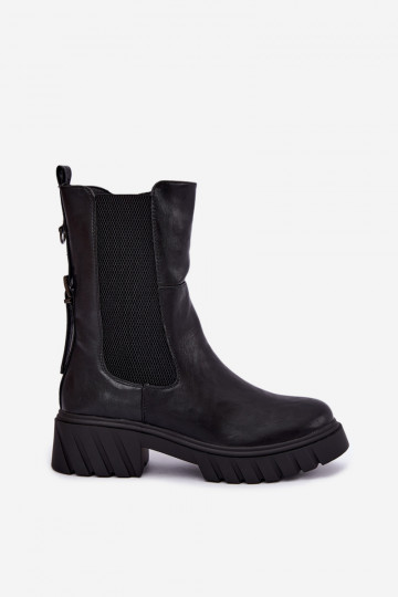 Botins femininos quentes e estilosos em preto 2