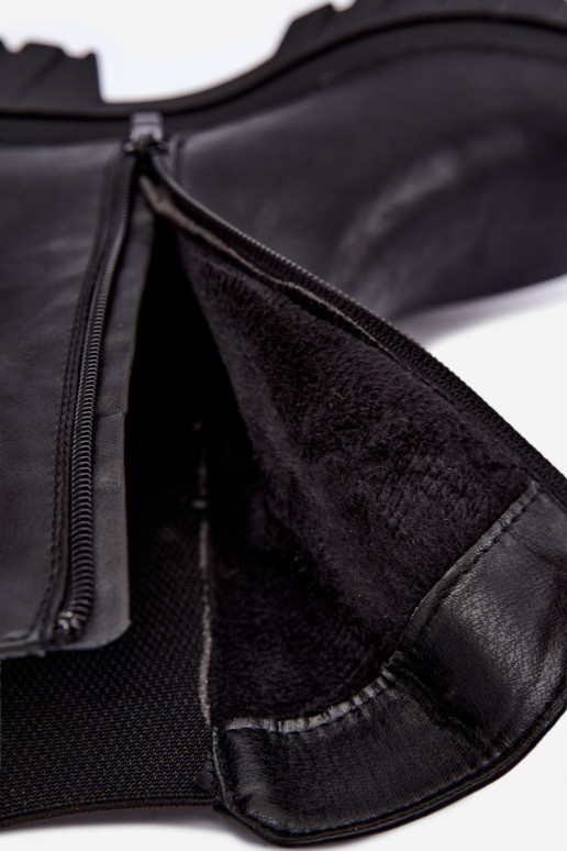 Botins femininos quentes e estilosos em preto