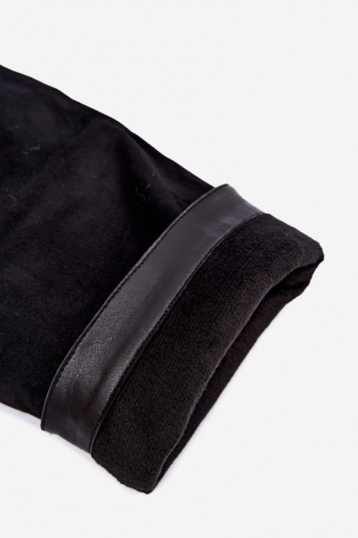 Botas altas quentes com cano costurado e saltos em preto Jorella