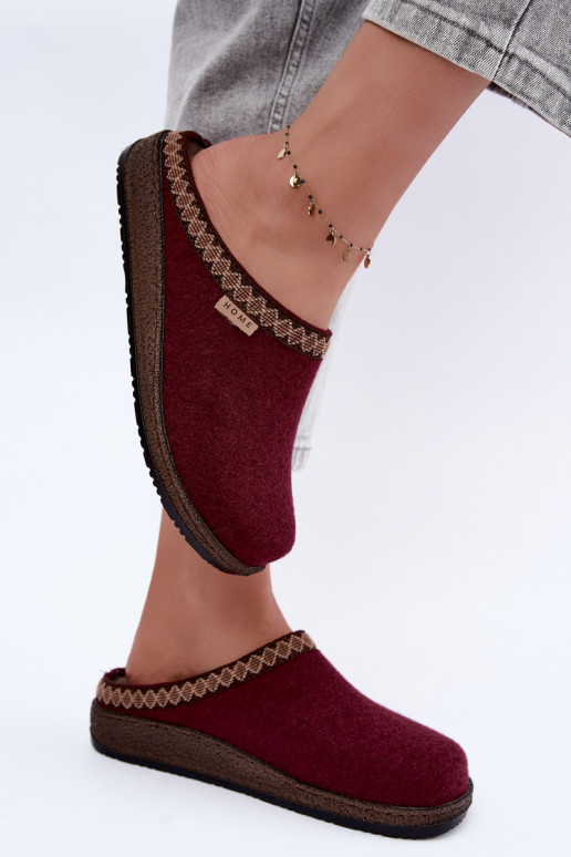 Chinelos femininos Inblu NL000009 bordô
