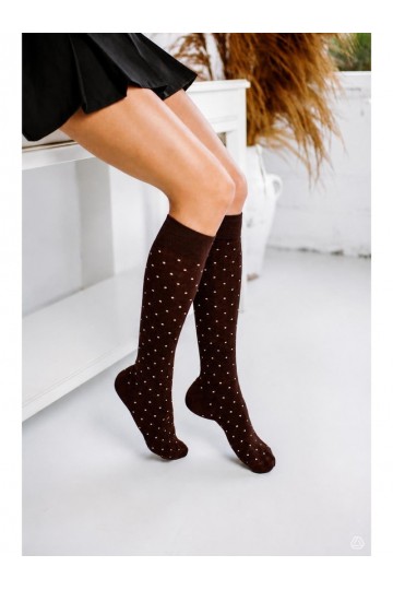 Meias de chocolate para mulheres IN Bolinhas