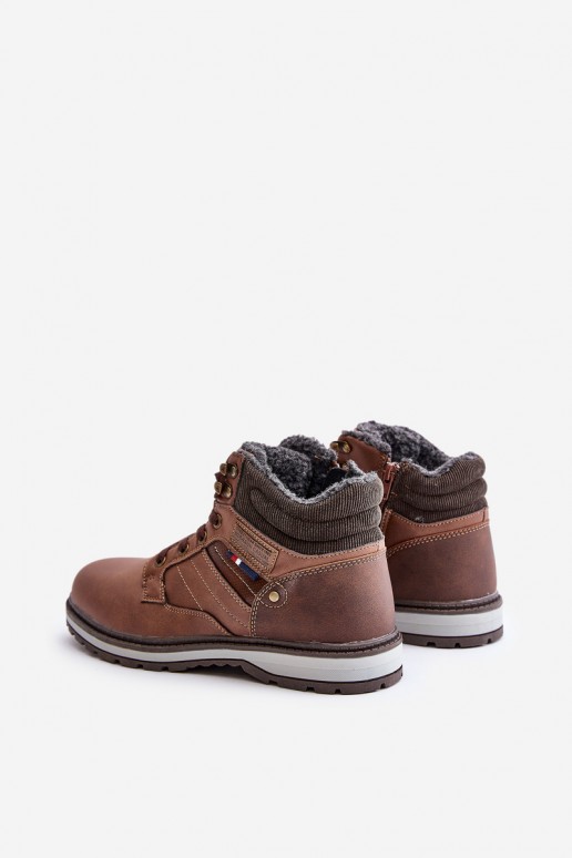 botas isoladas masculinas na cor castanha McBraun