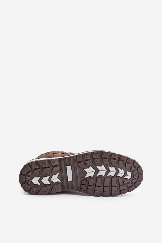 botas isoladas masculinas na cor castanha McBraun