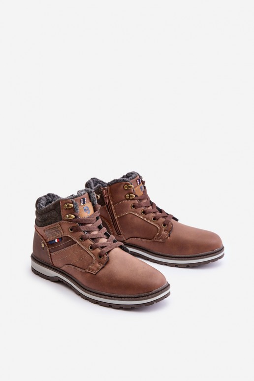 botas isoladas masculinas na cor castanha McBraun