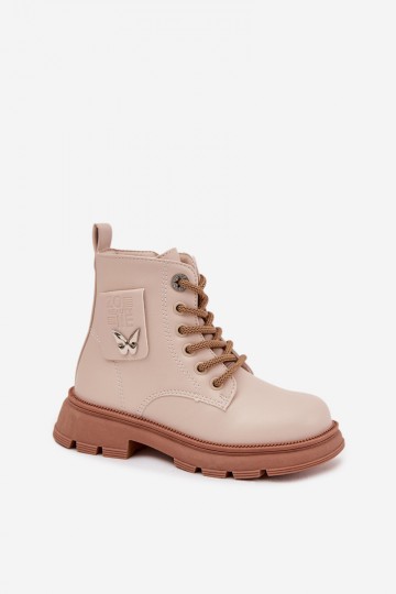 botins isolados para crianças na cor areia Alverina
