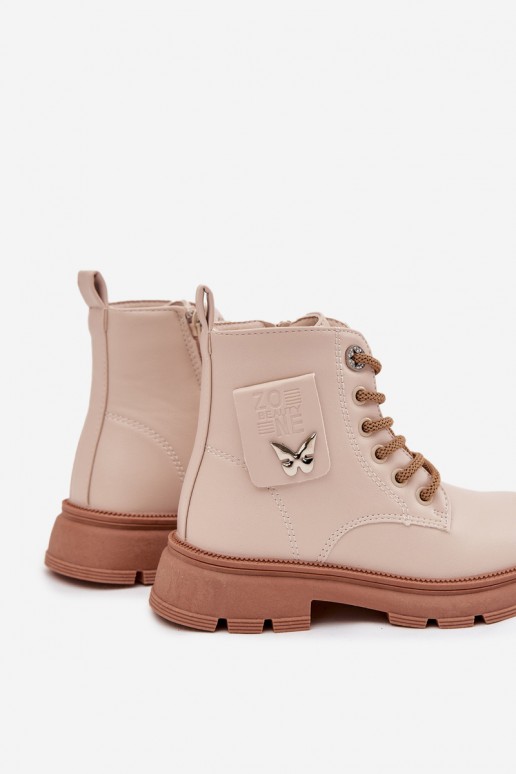 botins isolados para crianças na cor areia Alverina