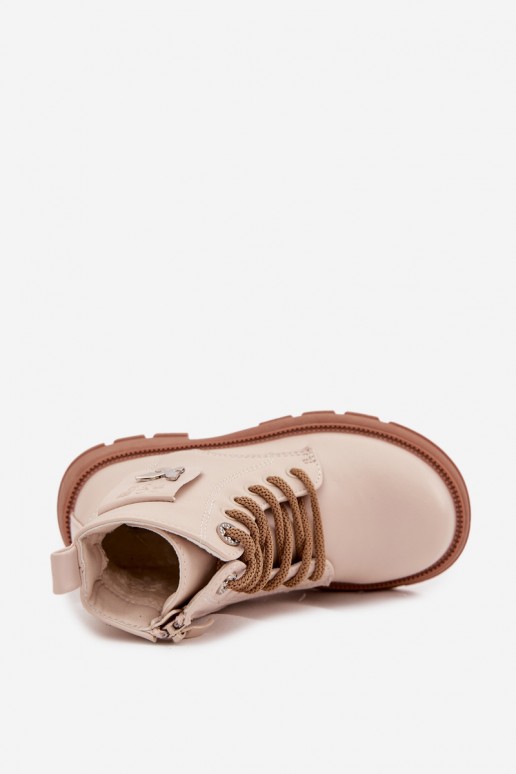 botins isolados para crianças na cor areia Alverina