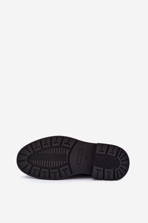 botins masculinos com atacadores na cor preta Perrielle