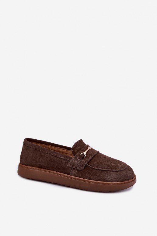 mocassins de camurça sintética castanha Zazoo