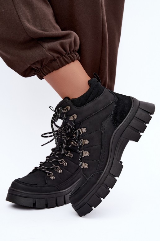 sapatos isolados femininos Lee Cooper LCJ-26-31-4580 na cor preta