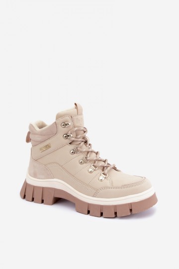 sapatos isolados femininos Lee Cooper LCJ-26-31-4581 na cor areia