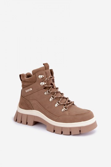 sapatos isolados femininos Lee Cooper LCJ-26-31-4582 na cor areia