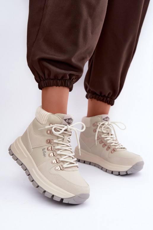 sapatos isolados femininos Lee Cooper LCJ-26-03-4525 na cor cinza