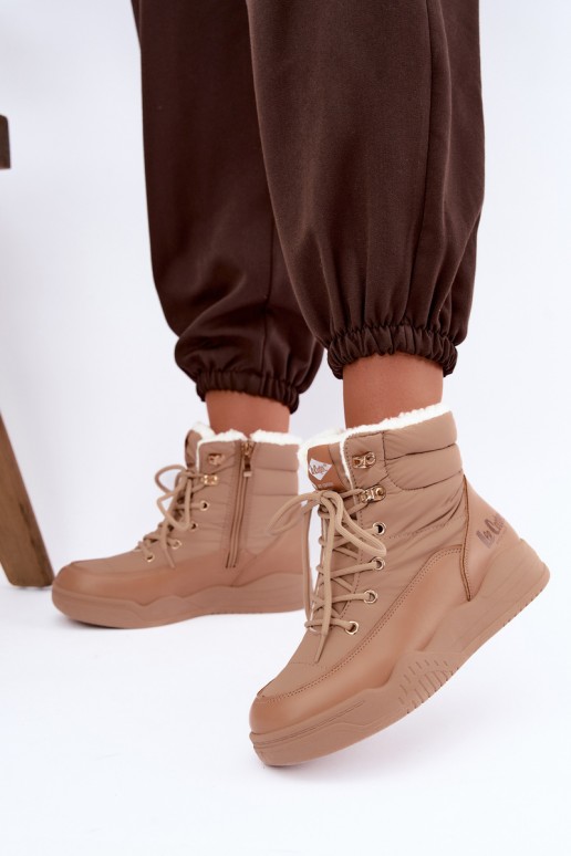 botas de neve com atacadores Lee Cooper LCJ-44-4565 na cor castanha