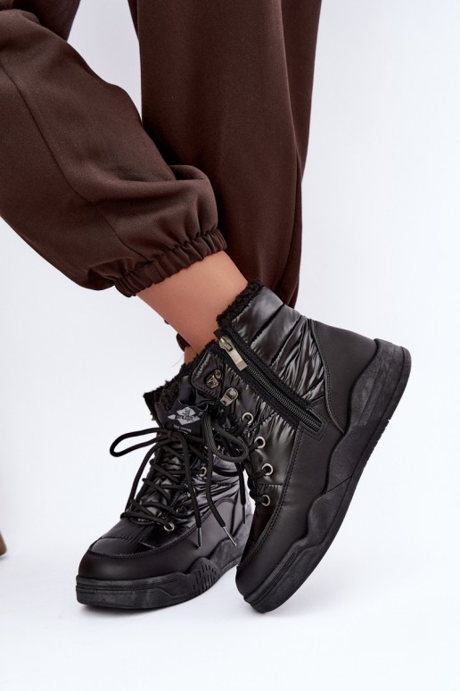 botas de neve com atacadores Lee Cooper LCJ-44-4562 na cor preta