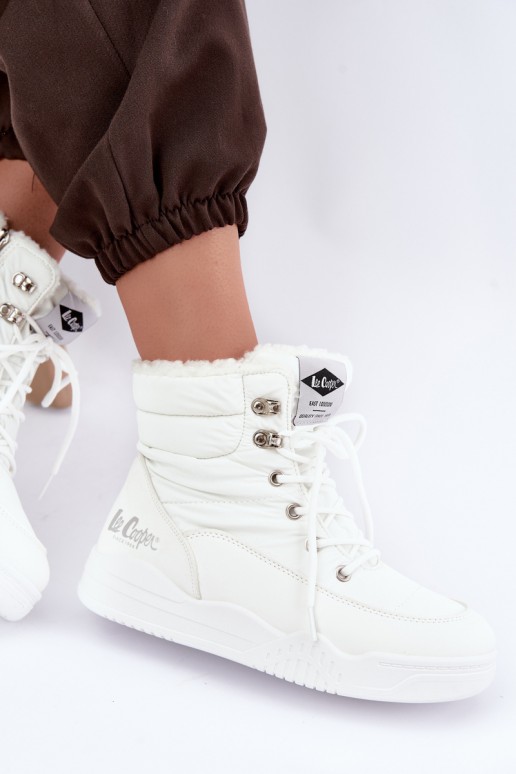 botas de neve com atacadores Lee Cooper LCJ-44-4563 na cor branca