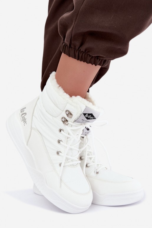 botas de neve com atacadores Lee Cooper LCJ-44-4563 na cor branca