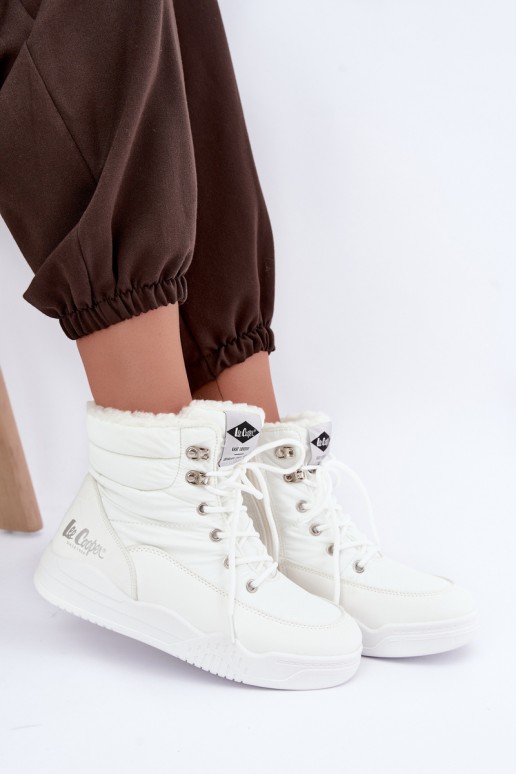 botas de neve com atacadores Lee Cooper LCJ-44-4563 na cor branca