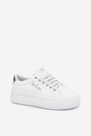 ténis de plataforma Lee Cooper LCJ-26-44-4561 na cor branca