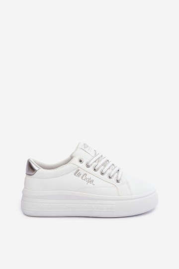 ténis de plataforma Lee Cooper LCJ-26-44-4561 na cor branca 2