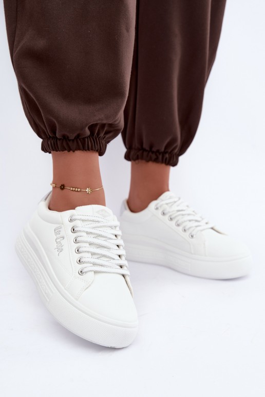 ténis de plataforma Lee Cooper LCJ-26-44-4561 na cor branca