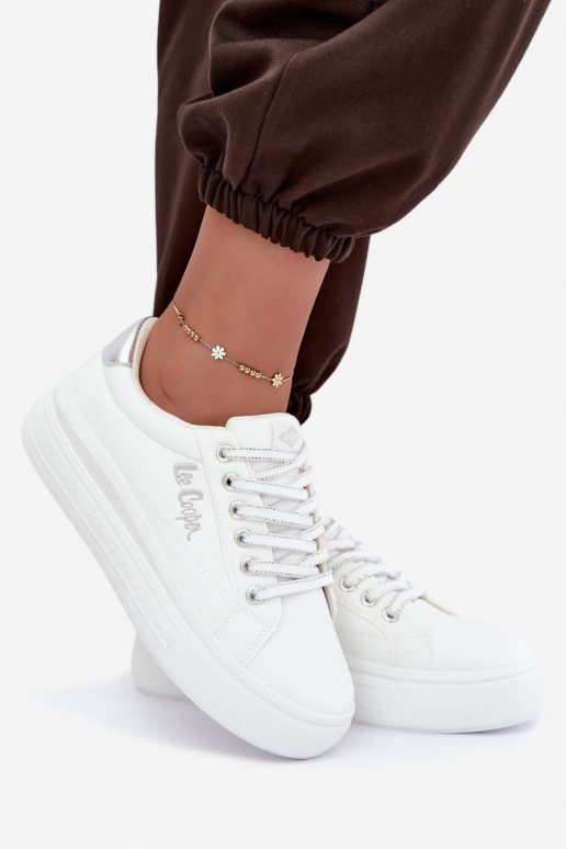 ténis de plataforma Lee Cooper LCJ-26-44-4561 na cor branca