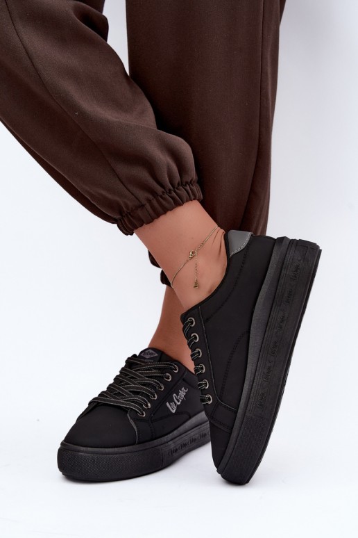 sapatos casuais de plataforma Lee Cooper LCJ-26-44-4560 na cor preta