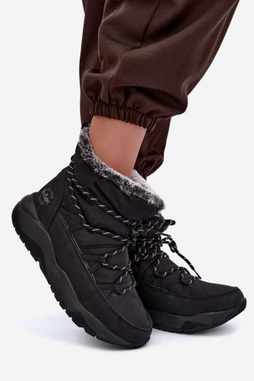 botas de neve slip-on com detalhes elegantes Lee Cooper LCJ-24-03-3063 na cor preta