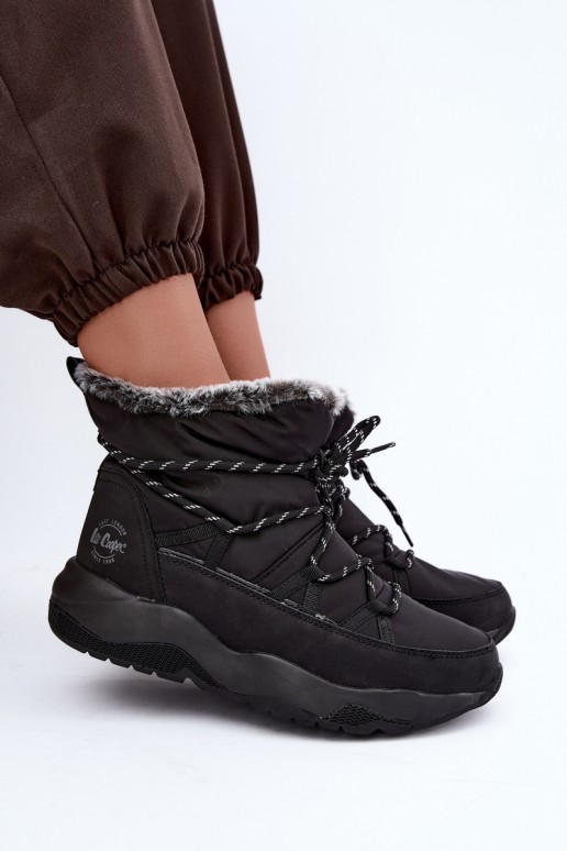 botas de neve slip-on com detalhes elegantes Lee Cooper LCJ-24-03-3063 na cor preta