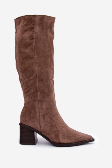 Botas altas quentes na cor areia Isenna 2