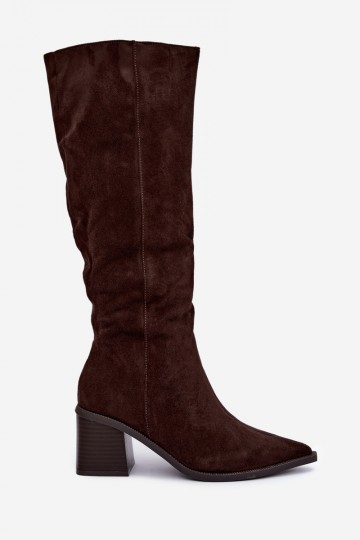 Botas altas quentes na cor chocolate Isenna 2