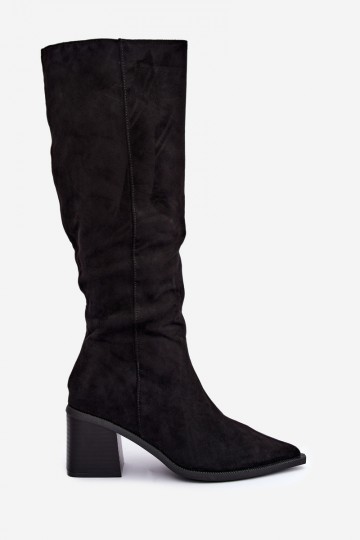 Botas altas quentes na cor preta Isenna 2