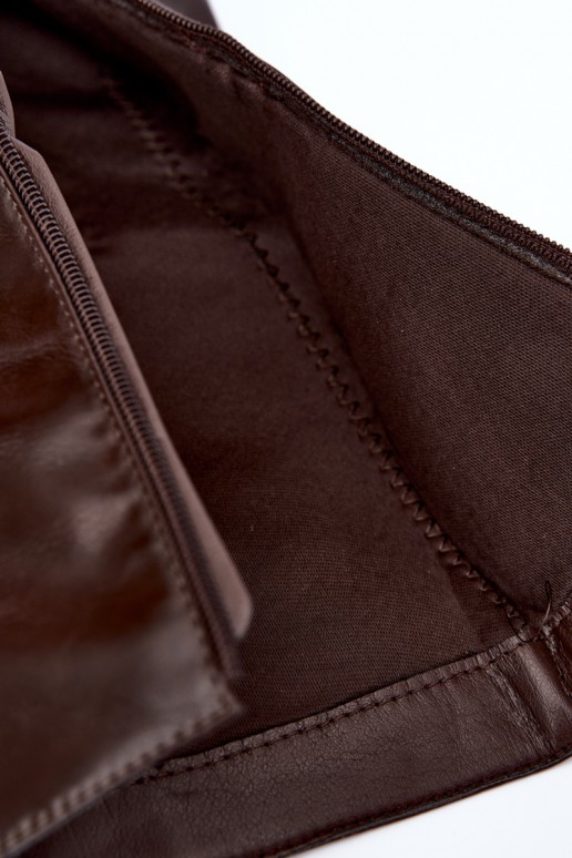 botas altas com cano amarrado e cadarços decorativos na cor chocolate Pamina