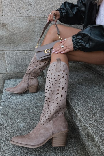 Botas altas de estilo cowboy com saltos em areia Salirae
