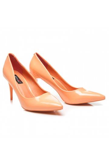 Klasikiniai persikinės spalvos bateliai YES-366-1OR  - 5