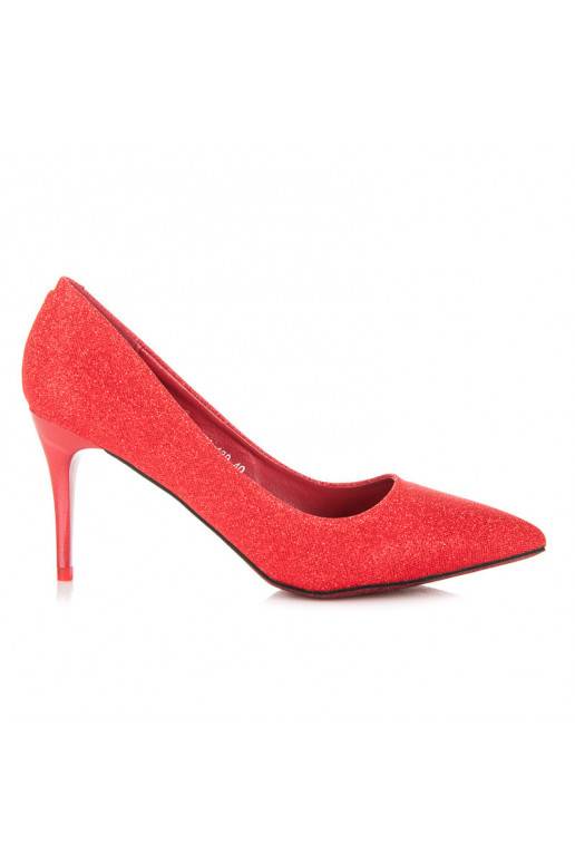 Blizgantys šventiški raudonos spalvos aukštakulniai LEI-139R  - 2