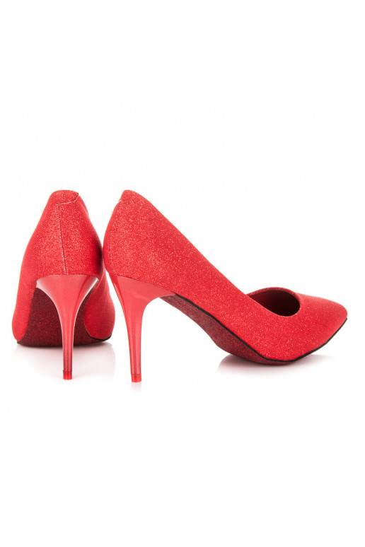 Blizgantys šventiški raudonos spalvos aukštakulniai LEI-139R  - 6