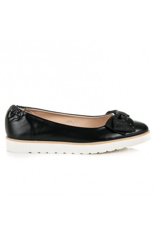 Juodos VICES balerinos su dekoruotais kaspinėliais 1157-1B  - 2