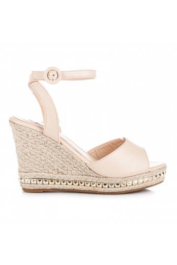 Smėlio spalvos platforminės basutės VICES su kniedėmis 2084-14BE  - 4