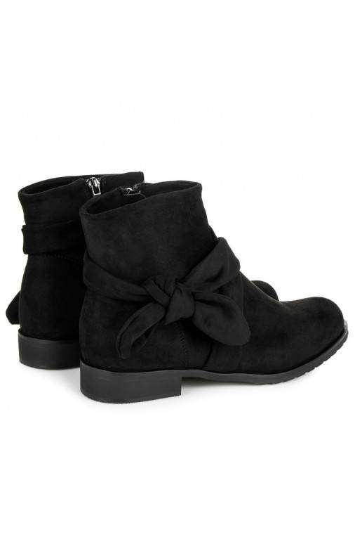 Eko zomšos juodi aulinukai IDEAL SHOES ES8508B  - 3 Eko zomšos juodi aulinukai IDEAL SHOES ES8508B  - 3