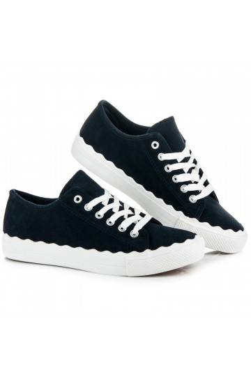 Tênis com cadarço azul escuro AB-174DK.BL