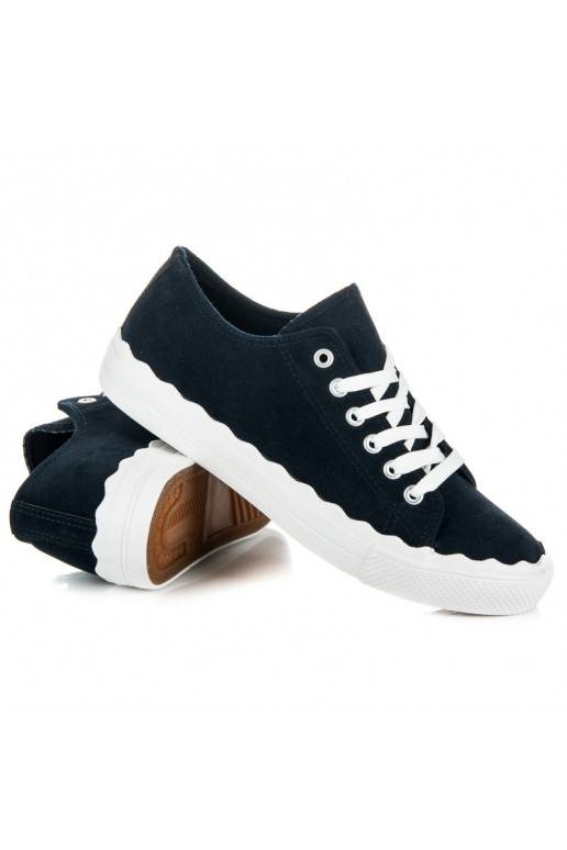 Tamsiai mėlyni suvarstomi teniso bateliai AB-174DK.BL  - 5 Tamsiai mėlyni suvarstomi teniso bateliai AB-174DK.BL  - 5