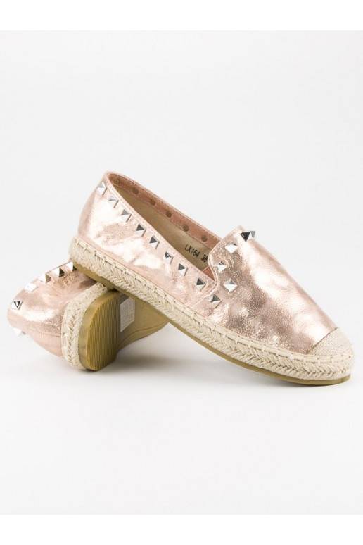 Alpercatas Forever Folie Rivet em ouro rosa LX164CHA