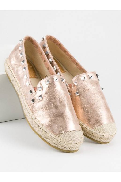 Alpercatas Forever Folie Rivet em ouro rosa LX164CHA