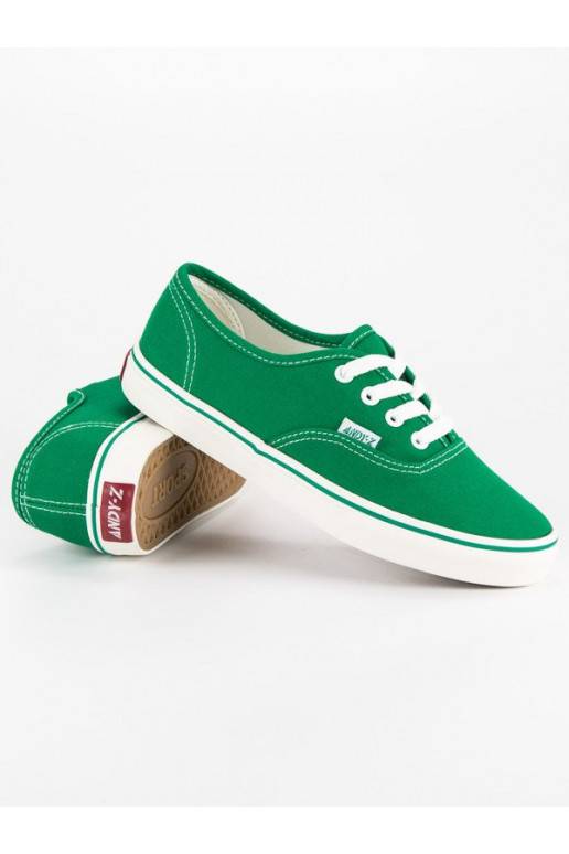 Sapatos de lazer femininos verdes Andy Z A8865GR