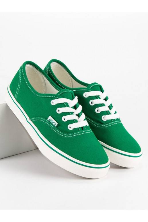 Sapatos de lazer femininos verdes Andy Z A8865GR