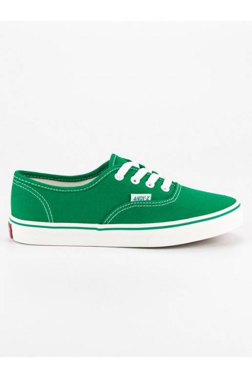 Sapatos de lazer femininos verdes Andy Z A8865GR