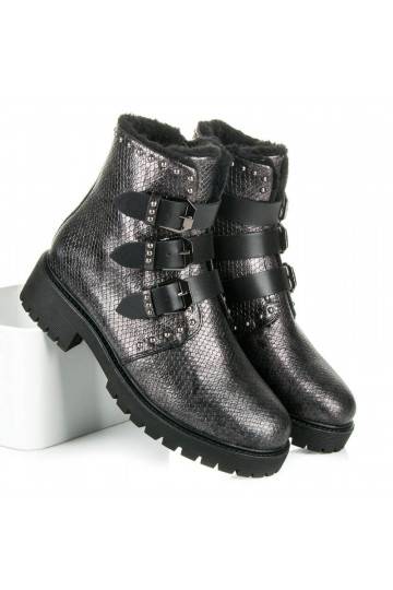 Botas elegantes e aquecidas da Betler com fivelas JT39-2BR