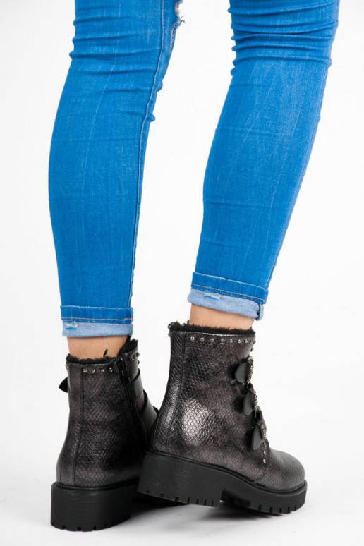 Botas elegantes e aquecidas da Betler com fivelas JT39-2BR